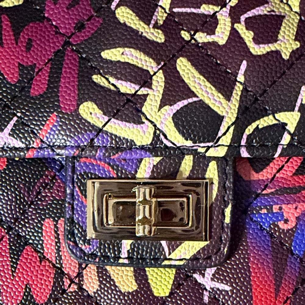 Colorful Graffiti Print Women's Bag - Picture 4 of 6